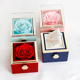 Rotating Eternal Rose Gift Box Necklace Set – Romantic Gift for Her - Himpall